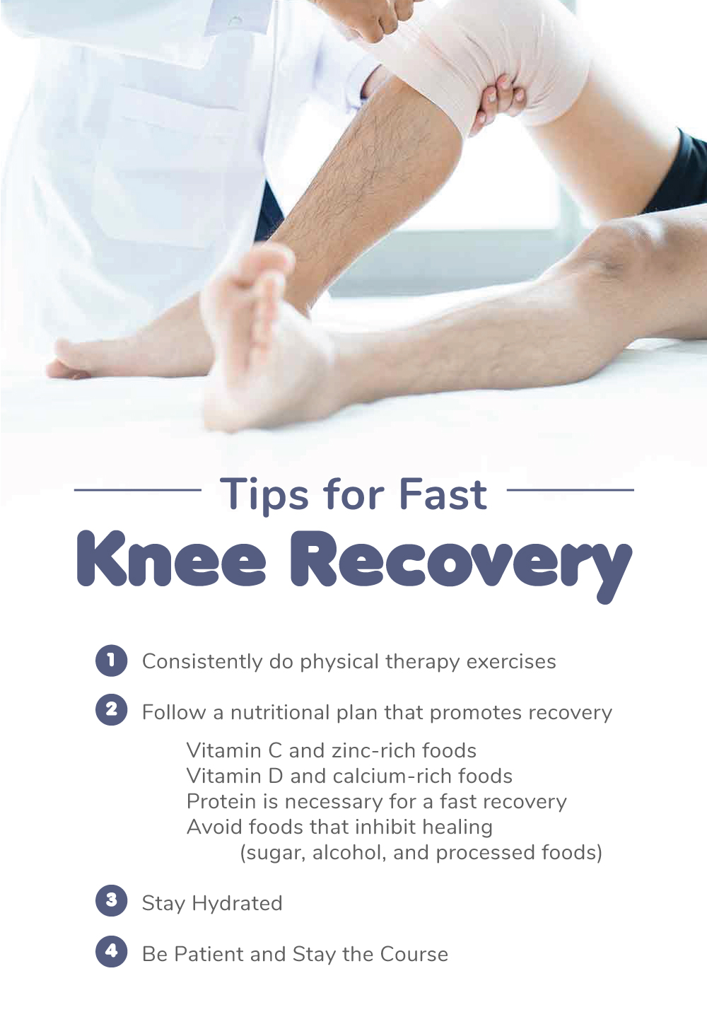 Tips for fast knee recovery